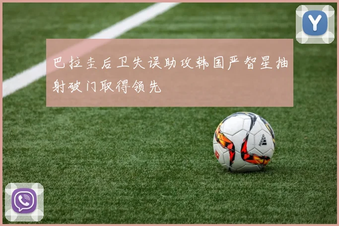 巴拉圭后卫失误助攻韩国严智星抽射破门取得领先